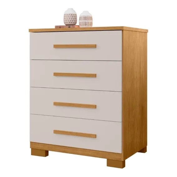 C么moda Thor 4 Gavetas Em Madeira Cor Off White Casa Lustre Foto 1