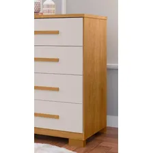 C么moda Thor 4 Gavetas Em Madeira Cor Off White Casa Lustre Foto mini 3