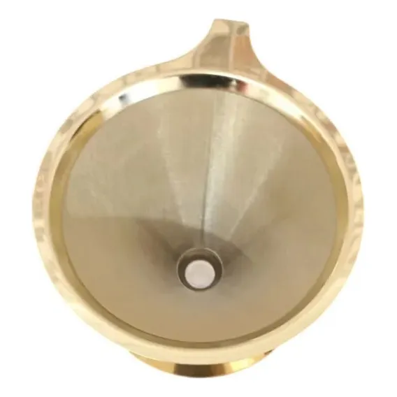 Coador Filtro De Café Aço Inox Sem Uso De Papel 102 Dourado Foto 1
