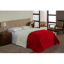 Coberdrom Casal Queen Sherpa De Carneiro Vermelho Foto  mini 1