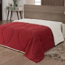 Coberdrom Casal Sherpa / Manta Soft Vermelho Foto  mini 1