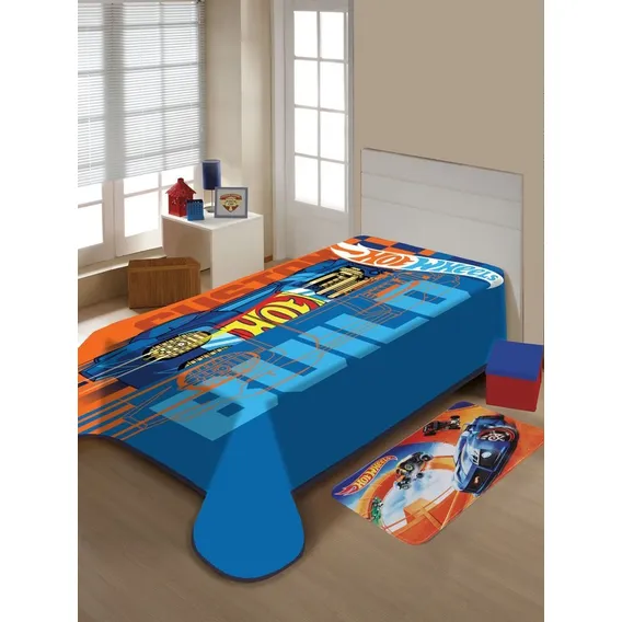 Cobertor Juvenil Rachel Hot Wheels Mattel Jolitex Ternille Foto 1