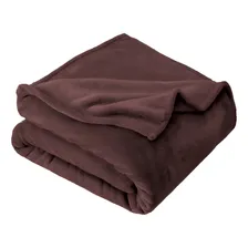 Cobertor Manta Fleece Microfibra Casal Toque Seda Marrom Foto mini 1