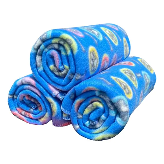 Cobertor Pet Manta Cachorro Gato 100x70cm Kit 3 unidades Patas Fiéis Foto 1