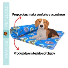 Cobertor Pet Manta Cachorro Gato 100x70cm Kit 3 unidades Patas Fiéis Foto mini 2