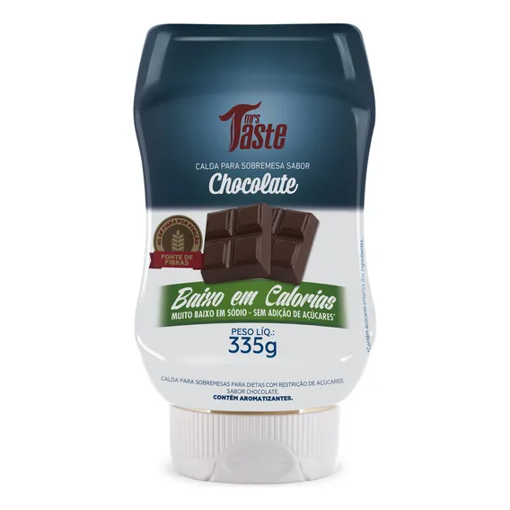 Cobertura Calda Chocolate 335g - Zero Açúcar Mrs Taste Foto 1