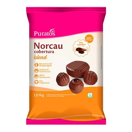 Cobertura Chocolate Fracionado Gotas Blend 1,01kg - Norcau Foto 1