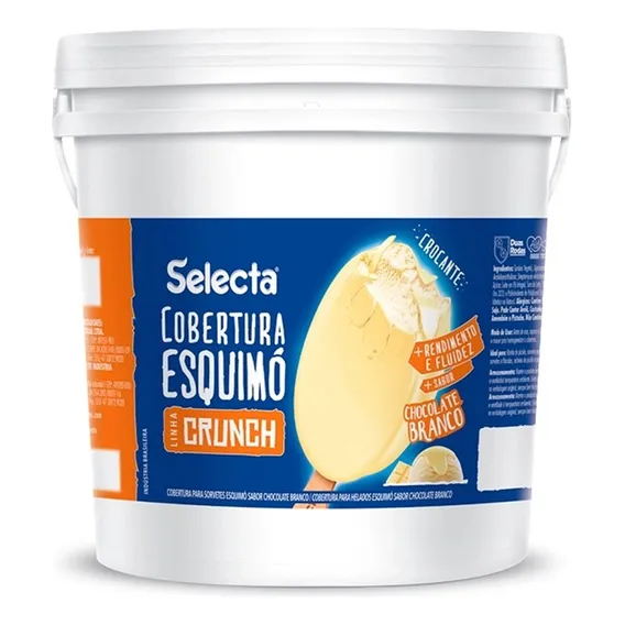 Cobertura Esquimo Crunch Chocolate Branco 4 Kg Foto 1