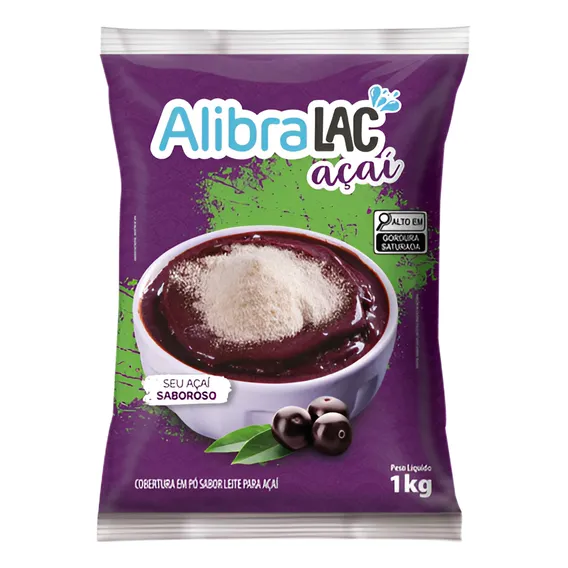 Cobertura Leite Em Po Para Açai Alibra C/ 1 Kg Foto 1
