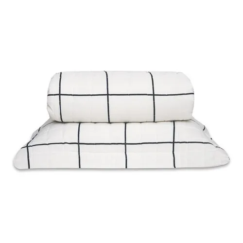 Cobre Leito Colcha Solteiro Classic 2 Pçs 160 Fios Algodão Cor Grid Foto 1
