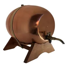 Cobre Lux Barril De Cobre Estanhado 5 Litros + 1 Canequinha De Cobre Horizontal Foto mini 4
