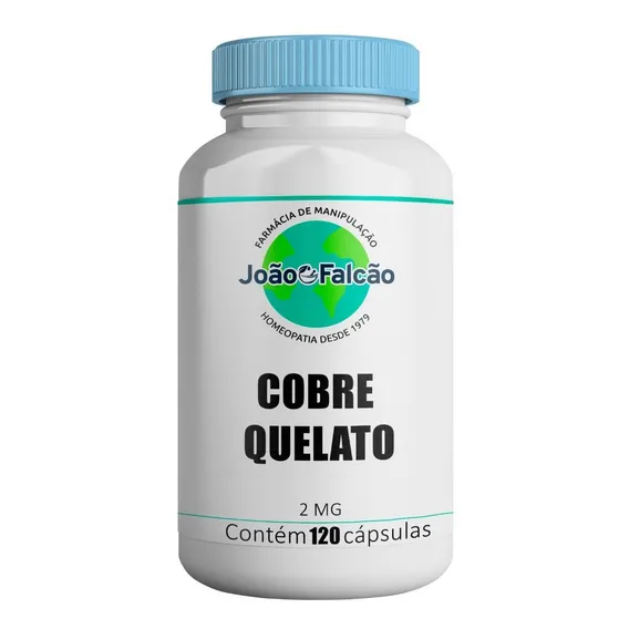 Cobre Quelato 2mg 120 Cápsulas Sabor Natural Foto 1
