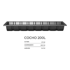 Cocho 200 Litros Preto - Gplas Foto mini 4