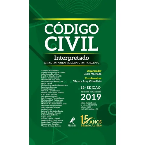 Código Civil Interpretado: Código Civil Interpretado, De Costa Machado., Vol. Não Aplica. Editora Manole, Capa Mole Em Português Foto 1