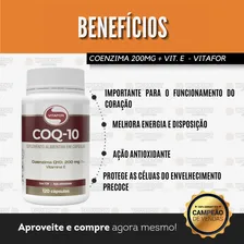 Coenzima Q10 Coq10 200mg + Vitamina E 120 Cápsulas Foto mini 2