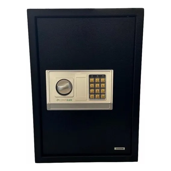 Cofre Eletr么nico Senha Ou Chave 50x35x30 Com Prateleira Cor Preto Foto 1