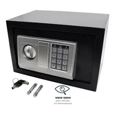 Cofre Eletrônico Digital Preto 31x20x20cm Outlet Promoção Foto  mini 1