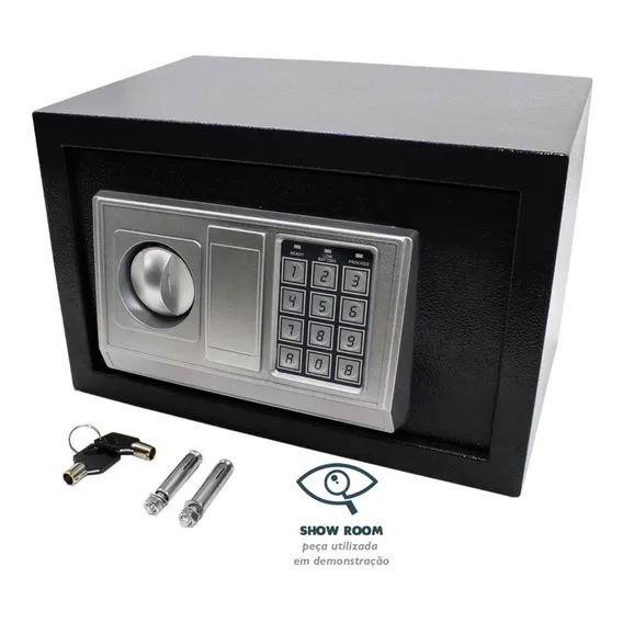 Cofre Eletrônico Digital Preto 31x20x20cm Outlet Promoção Foto 1