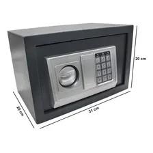 Cofre Eletrônico Digital Preto 31x20x20cm Outlet Promoção Foto mini  2