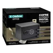 Cofre Em Aço Eletronico Digital 16litros Ordene Cor Preto Foto mini 1