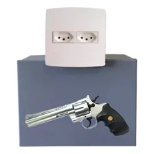 Cofre Invisível Tomada Embutir Com Fundo Falso Para Armas Cor Cinza Foto  mini 1