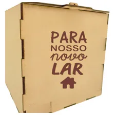 Cofre Para Nosso Lar Caixa Cofrinho Desafio Juntar Poupança Cor Mdf Cru Cofre Lar Foto mini 1