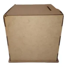 Cofre Para Nosso Lar Caixa Cofrinho Desafio Juntar Poupança Cor Mdf Cru Cofre Lar Foto mini 2