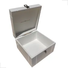 Cofrinho Porta Dinheiro Bau Cofre Caixinha Caixa Cofre Decor Cor Branco Liso Foto mini  2