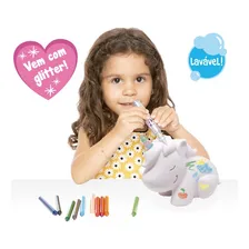 Cofrinho Unicornio Com Giz E Gliter 2605 - Toyster Foto mini 3