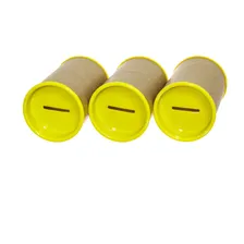 Cofrinhos Papelão 6x9,5cm Para Personalizar - 100 Unidades Cor Amarelo Liso Foto  mini 1