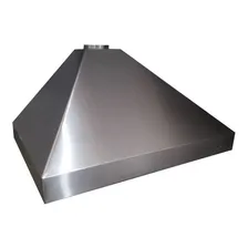 Coifa de cozinha comercial industrial 140x70x50h em aço inoxidável Foto mini 1