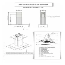 Coifa Ilha 60cm Retangular Fogatti Inox 220V Foto mini 2