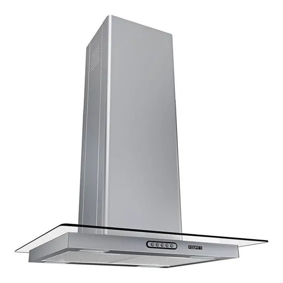 Coifa Ilha 60cm Vidro Reto Fogatti Inox 110V Foto 1