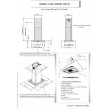 Coifa Ilha 60cm Vidro Reto Fogatti Inox 110V Foto mini 4