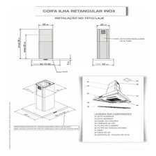 Coifa Ilha 75cm Retangular Fogatti Inox 110V Foto mini  2