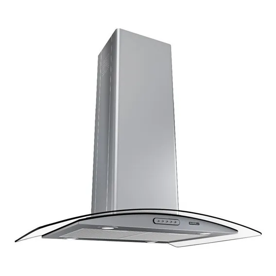Coifa Ilha 75cm Vidro Curvo Nardelli Inox 110V Foto 1