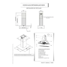Coifa Ilha 90cm Retangular Terim Cor Inox 110V Foto mini 2