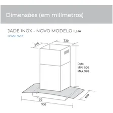 Coifa Ilha Jade 90 Cm Inox Suggar 127V Foto mini 1