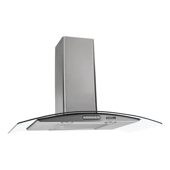 Coifa Parede Depurador Vidro Curvo Inox 80cm 220v Nardelli Foto 1