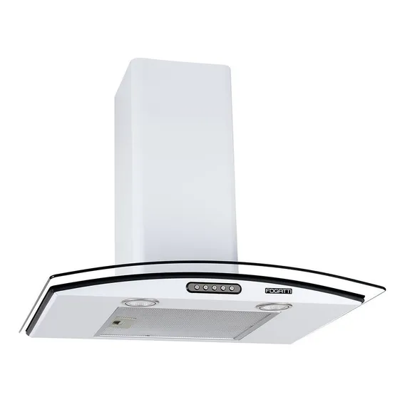 Coifa Parede Fogatti Vidro Curvo Duto Slim White 60cm Cor Branco 110V Foto 1