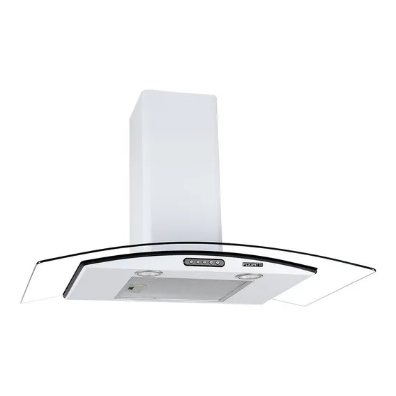 Coifa Parede Fogatti Vidro Curvo Duto Slim White 90cm Cor Branco 110V Foto 1