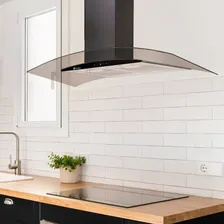 Coifa Parede Gallant Milano Vidro Curvo Preta Titanium 90cm 220V GCO90VT1A Foto mini 3