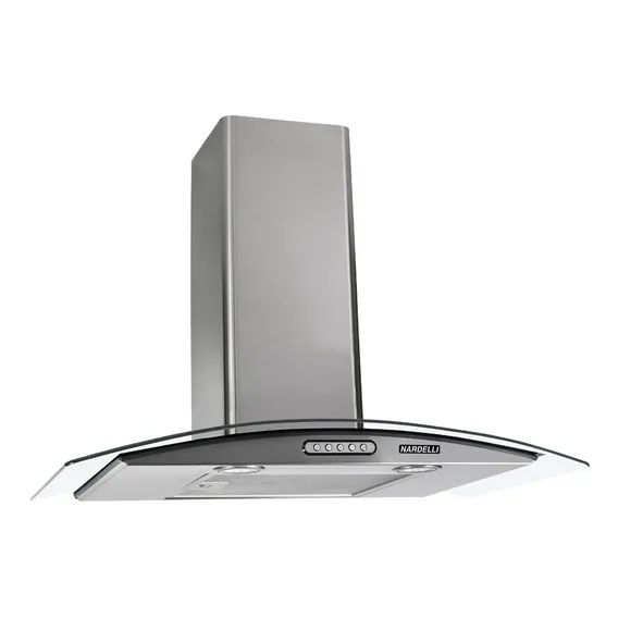 Coifa Parede Vidro Curvo Slim Inox 4 e 5 Bocas 70cm Nardelli Foto 1