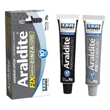 Cola ADESIVO COLA EPOXI ARALDITE FIX PASTOSA CINZA GRIS 20G Tekbond Araldite Fix Cinza 20g de 20g - Cinza Foto  mini 1