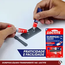 Cola Adesivo Durepoxi Líquido Epóxi Transparente Extra Forte Loctite 16g Foto mini 3