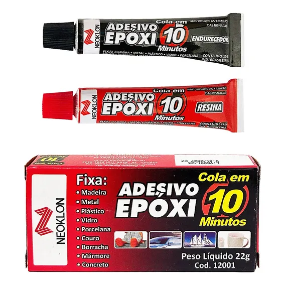 Cola Adesivo Ep贸xi Transparente 22g Superior Araldite 10 Min Foto 1