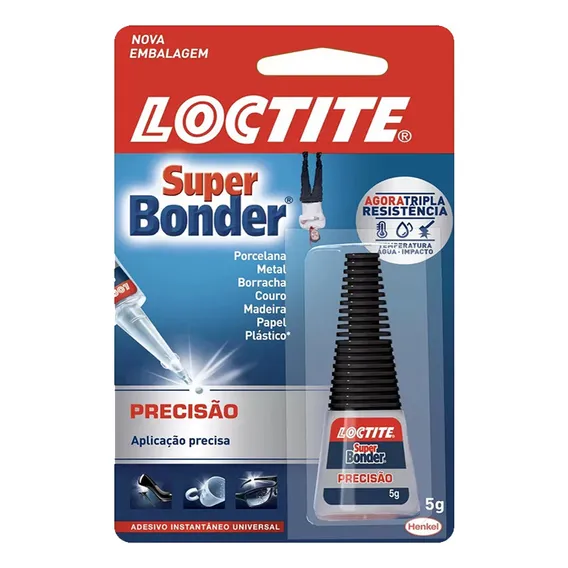 Cola Adesivo Super Bonder Instantâneo 5g Precisão Resistente Cor Incolor Foto 1