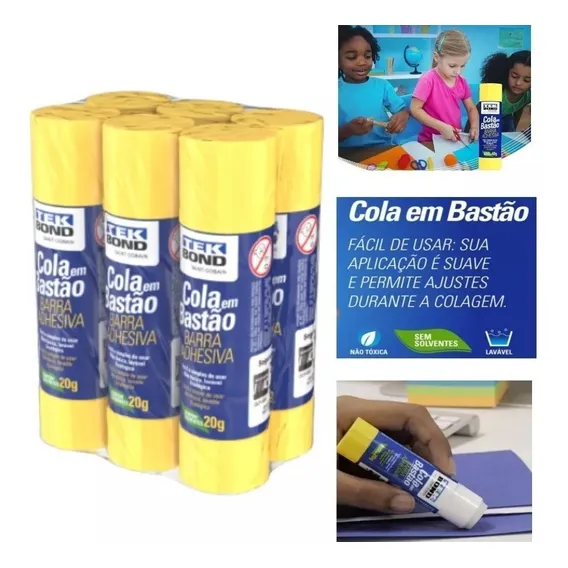 Cola Bastão Tekbond 12 Colas Bastão 10g - Branco Foto 1