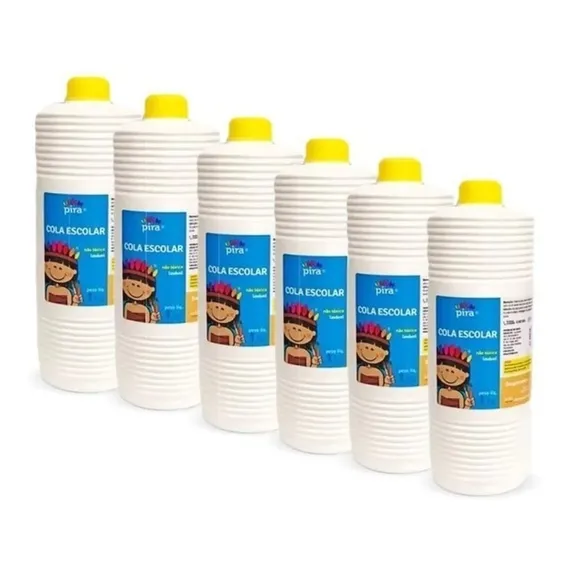 Cola Branca Pira - Kit 1 Unidade 6l 1kg Foto 1