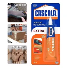 Cola Contato Cascola 30g Adesivo Sapateiro Artesanato Marceneiro Calçados Foto mini  3